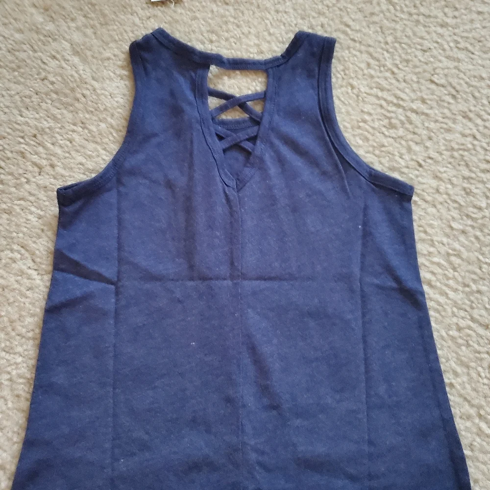 The Children's Place Navy and Gold Tank Top - Future Belongs to Girls